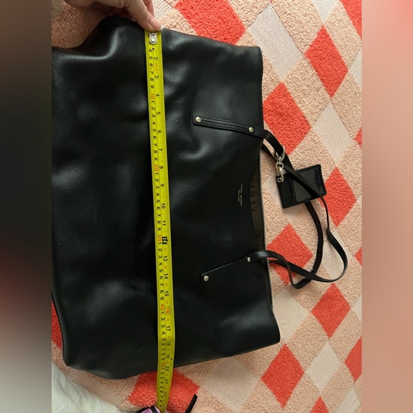 Henry Bendel Large Black Leather Tote Bag - Picture 4 of 5